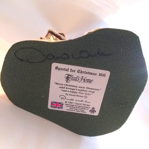 David Winter Special Christmas 1991 "Fred's Home" Artist Signed Ed - Picture 4 of 4